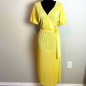 ASOS ribbed maxi dress, Wm’s Sz 4, canary yellow